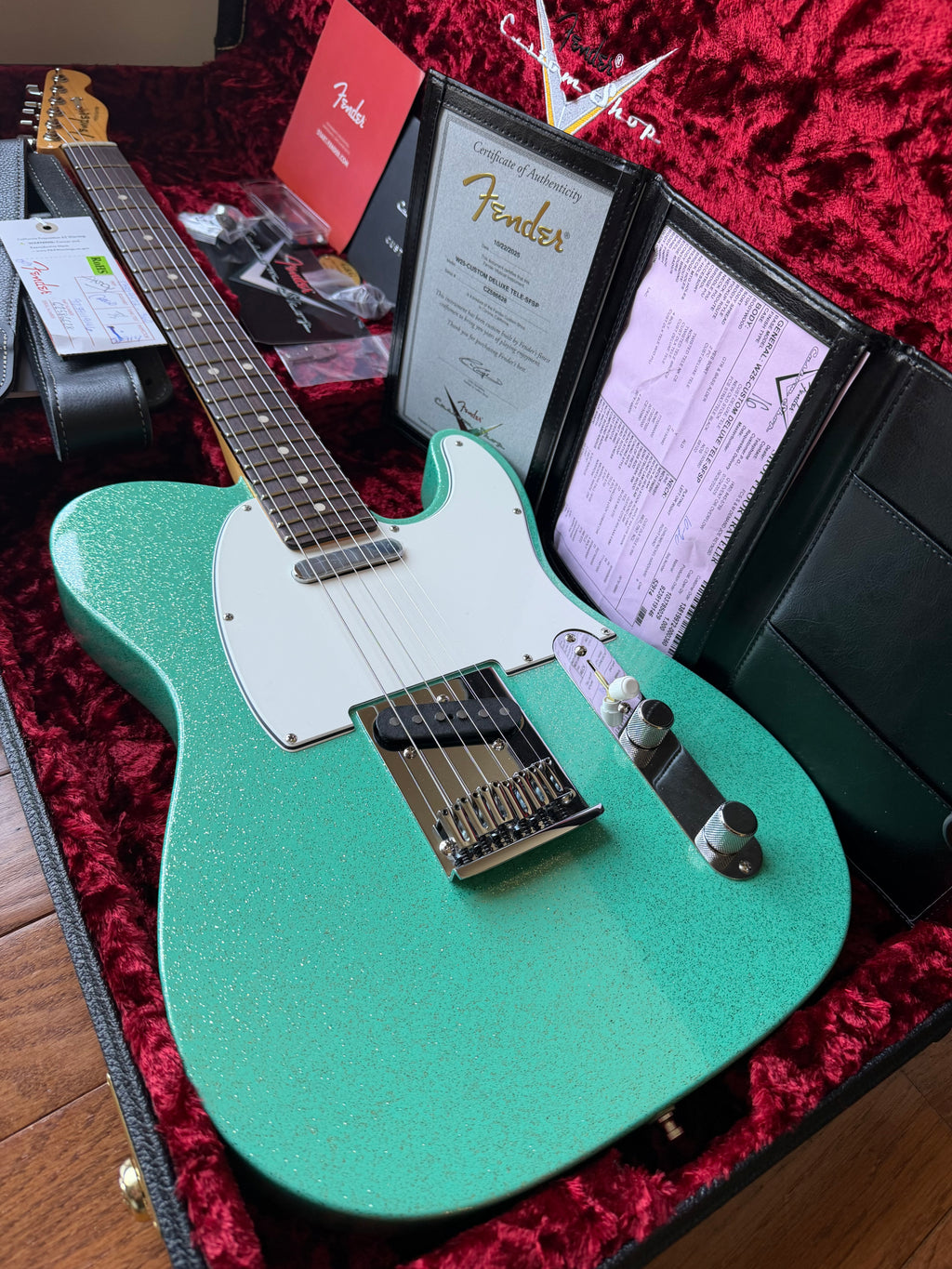 2025 Fender Custom Shop Telecaster W25 Custom Deluxe Limited Edition NOS - Seafoam Green Sparkle - Image 19
