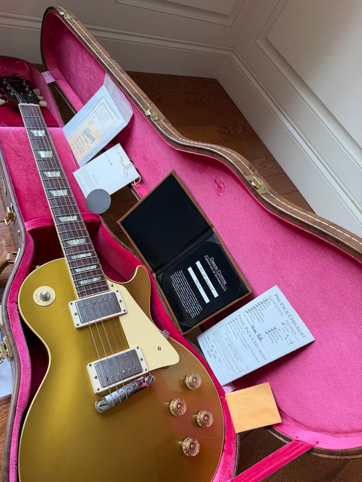 2022 Gibson Custom Shop M2M ‘54 Reissue R4 Les Paul Double Gold Stinger VOS - Gold Top