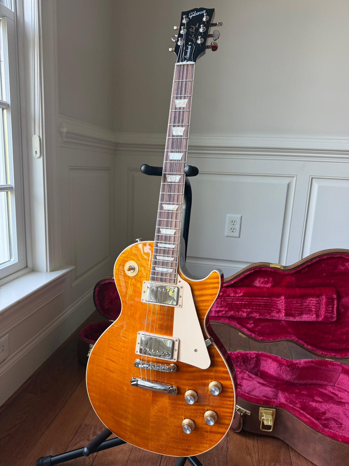 2026 Gibson Les Paul Standard 50s Figured Top - Honey Amber