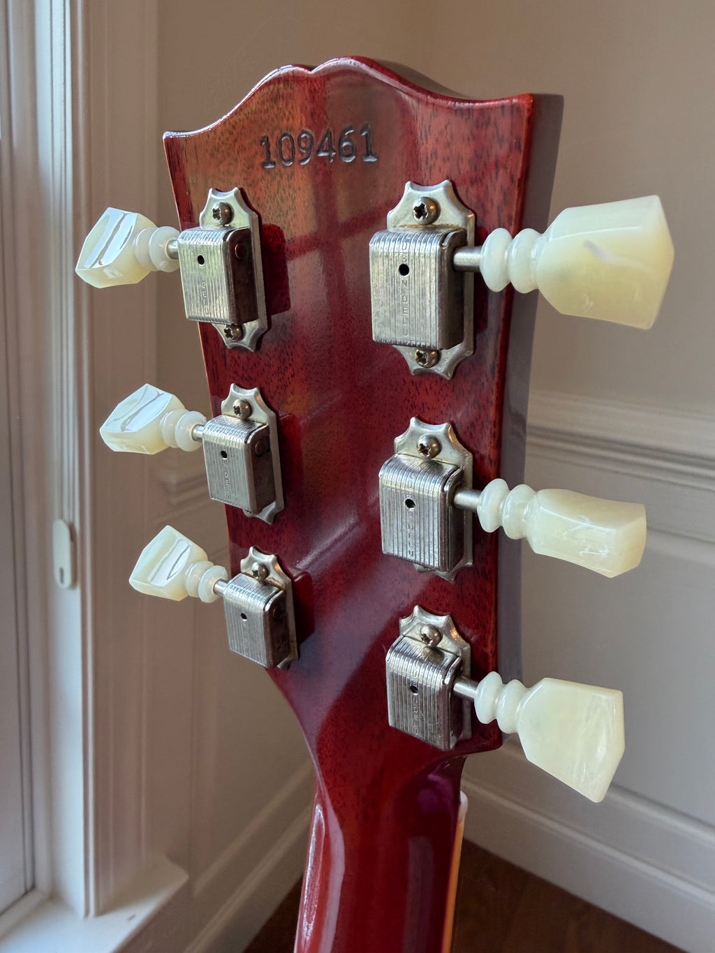 2021 Gibson Custom Shop ‘61 Les Paul SG 60th Anniversary Sideways Vibrola VOS - Cherry Red