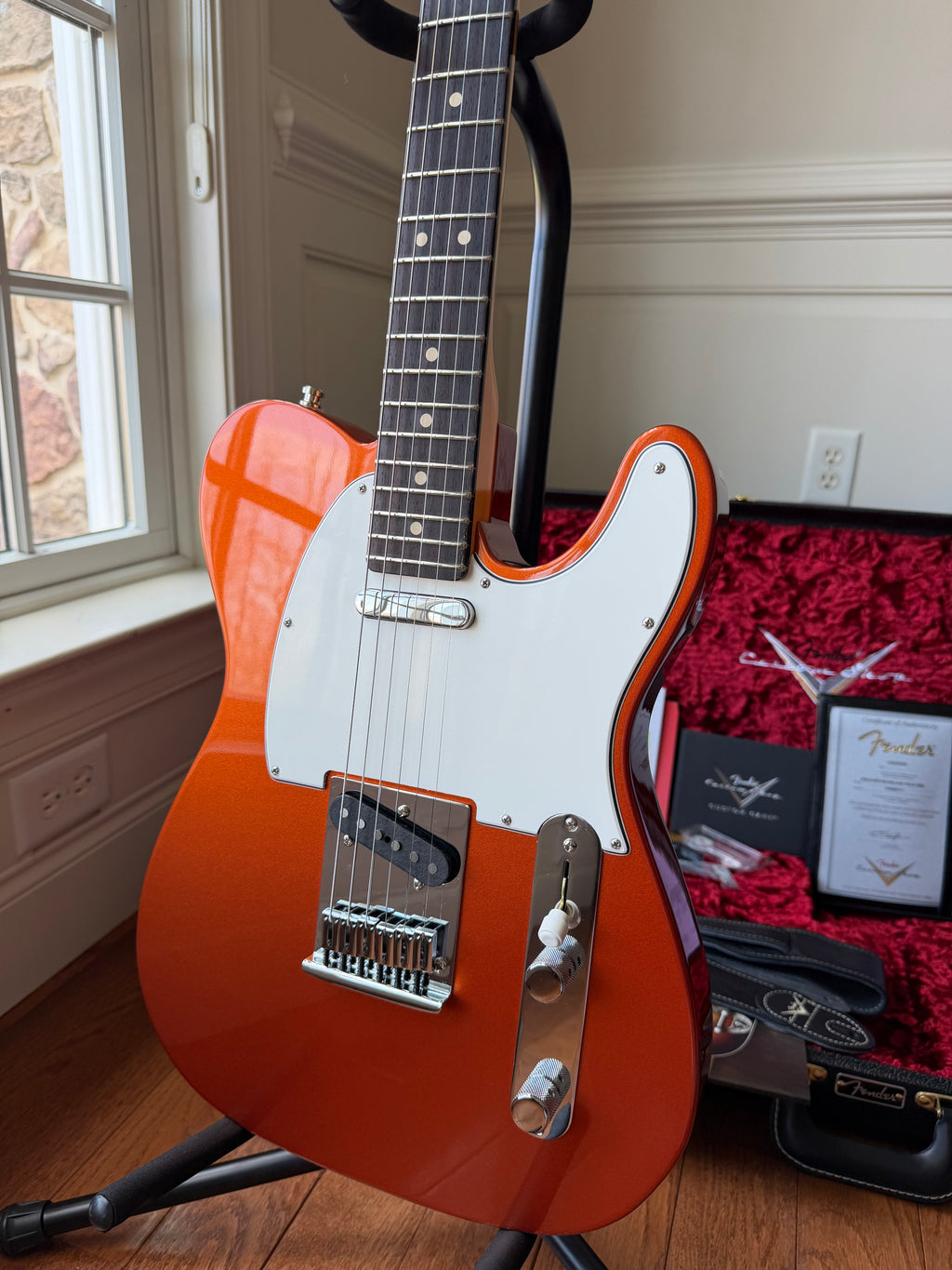 2025 Fender Custom Shop Telecaster W25 Custom Deluxe NOS Limited Edition - Fire Mist Orange - Image 3