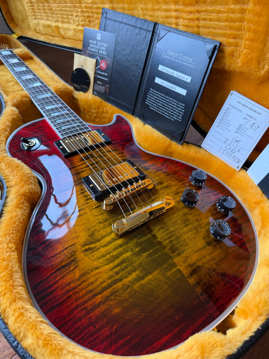 2026 Gibson Les Paul Axcess Custom Figured Top - Bengal Burst