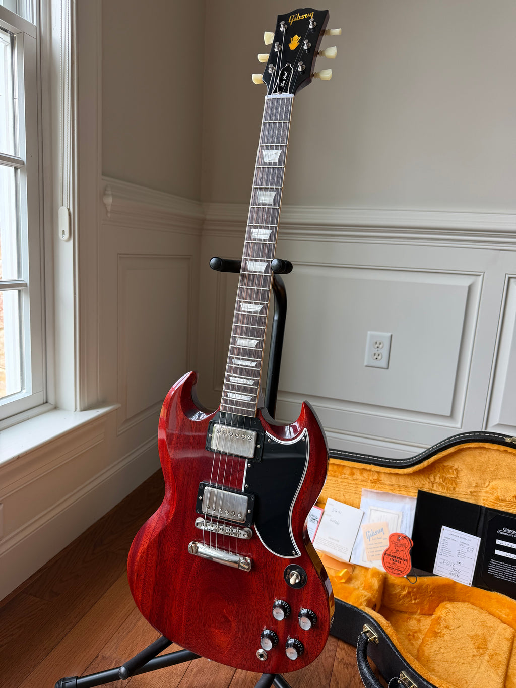 2026 Gibson Custom Shop ‘61 Les Paul SG Standard Stop Tail VOS - Cherry Red
