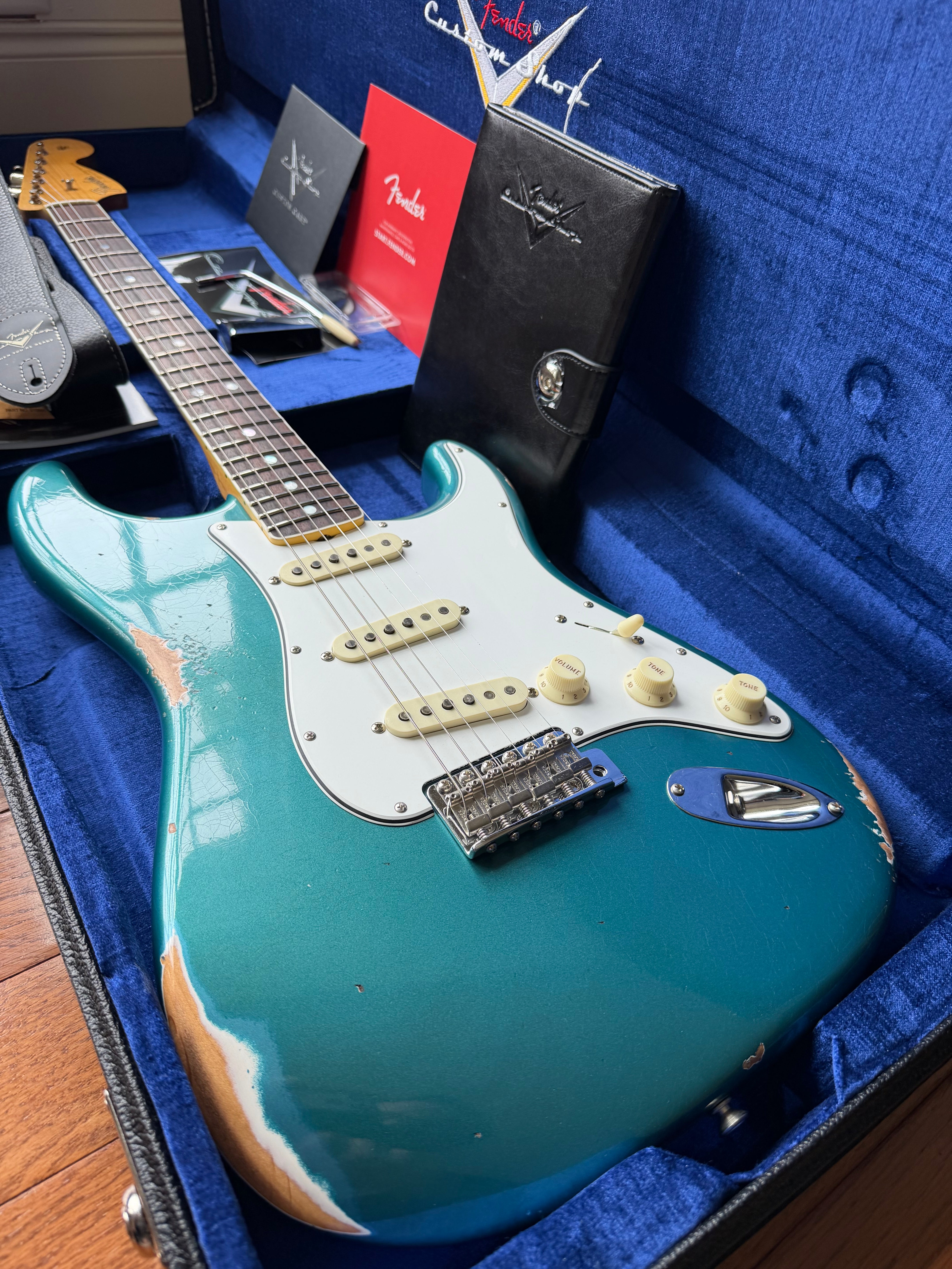 2024 Fender Custom Shop ‘67 Stratocaster Channel Bound Neck Relic - Aged Ocean Turquoise
