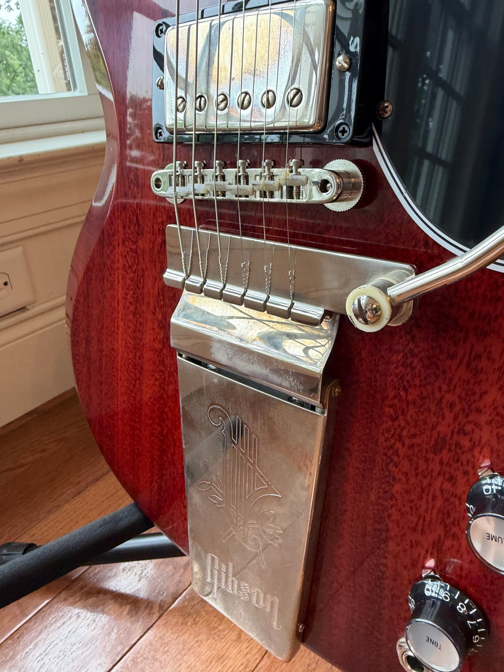 2026 Gibson Custom Shop ‘64 SG Maestro Vibrola VOS - Cherry Red