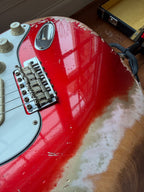 2025 Fender Custom Shop Stratocaster Pro SR25 Super Heavy Relic - Candy Apple Red - Image 14