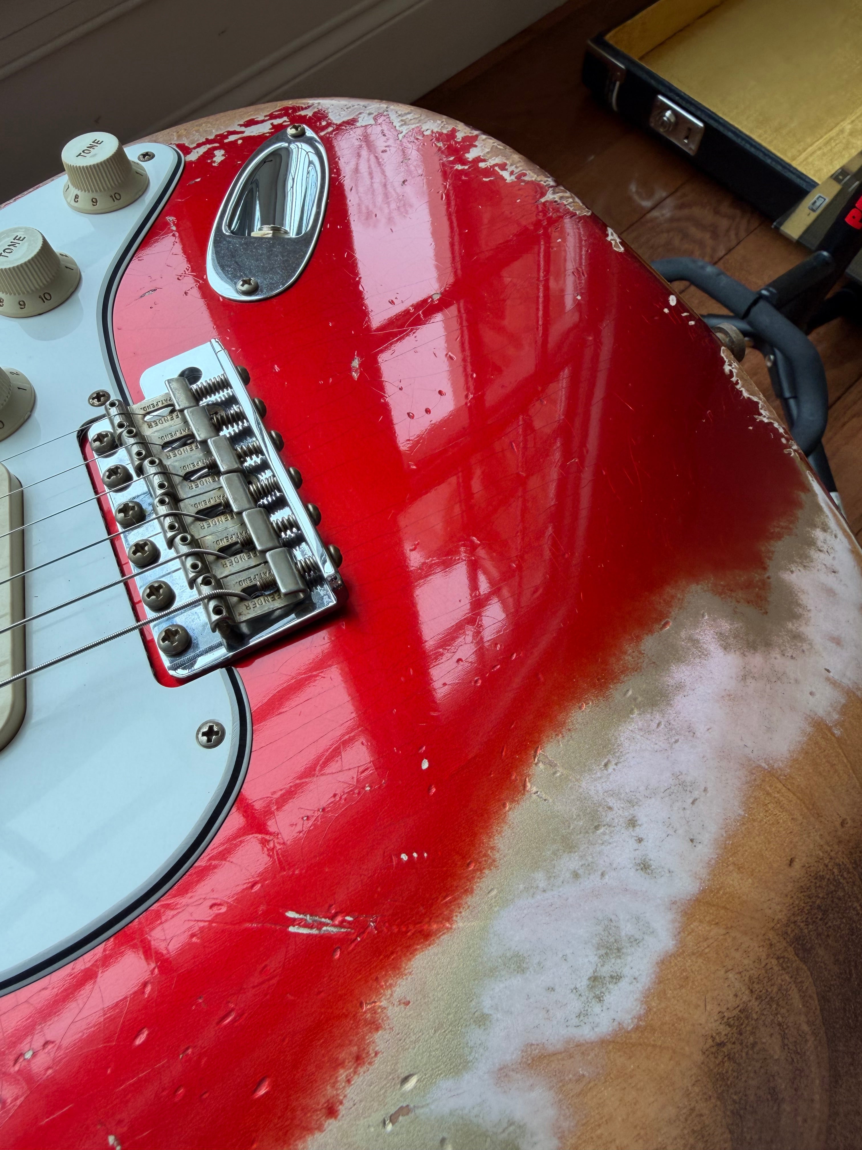 2025 Fender Custom Shop Stratocaster Pro SR25 Super Heavy Relic - Candy Apple Red - Image 14