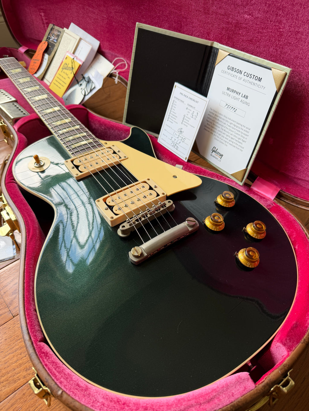 2025 Gibson M2M Custom Shop ‘57 Reissue R7 Murphy Ultra Light Aged Stinger - British Racing Green