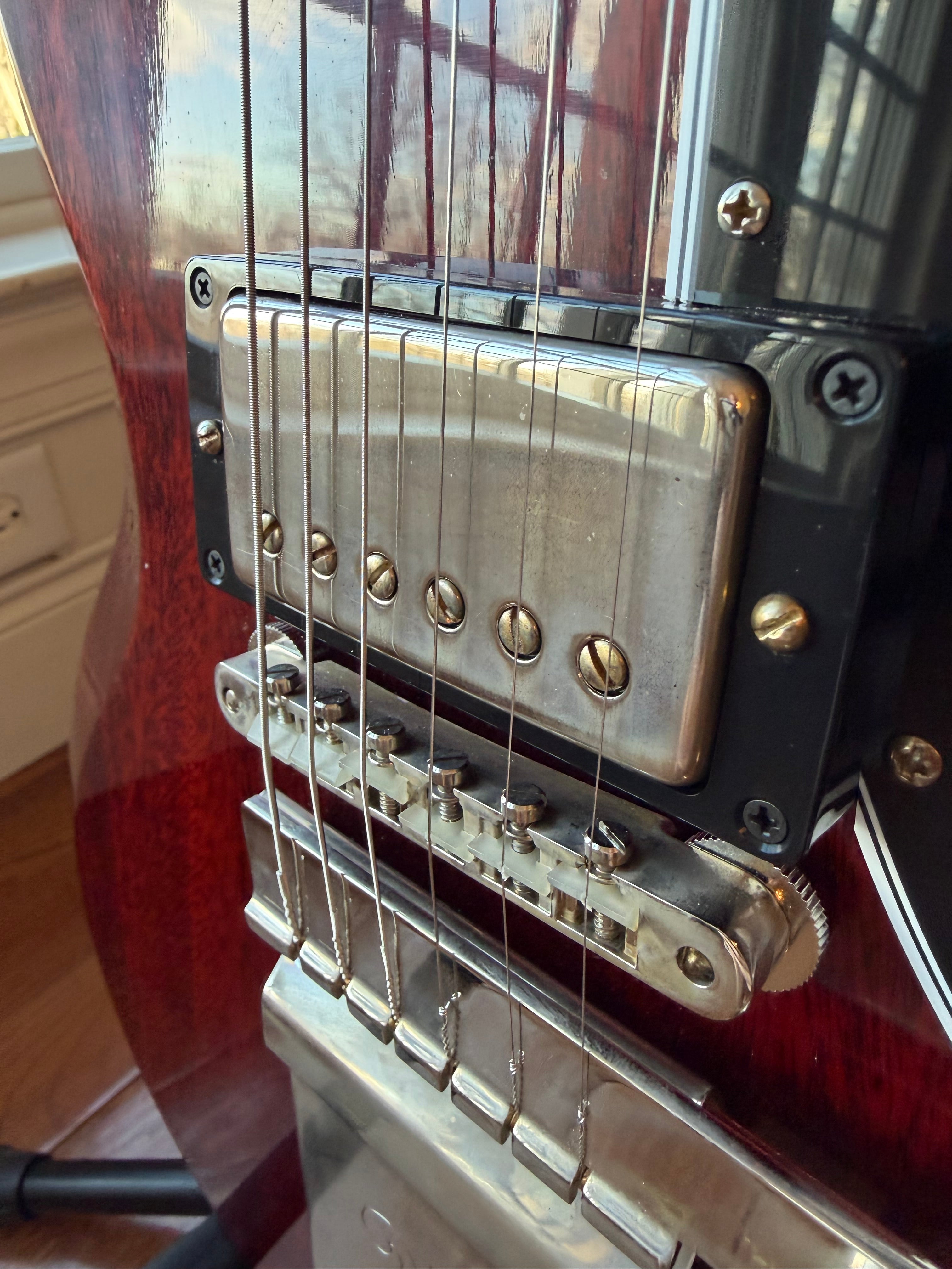 2025 Gibson Custom Shop '64 SG Standard VOS Maestro Vibrola - Cherry Red - Image 5