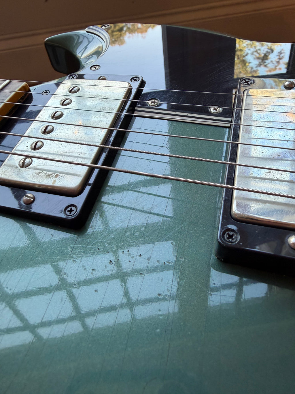 2020 Gibson Custom Shop SG Standard Stop Tail Factory Aged - Aged Pelham Blue
