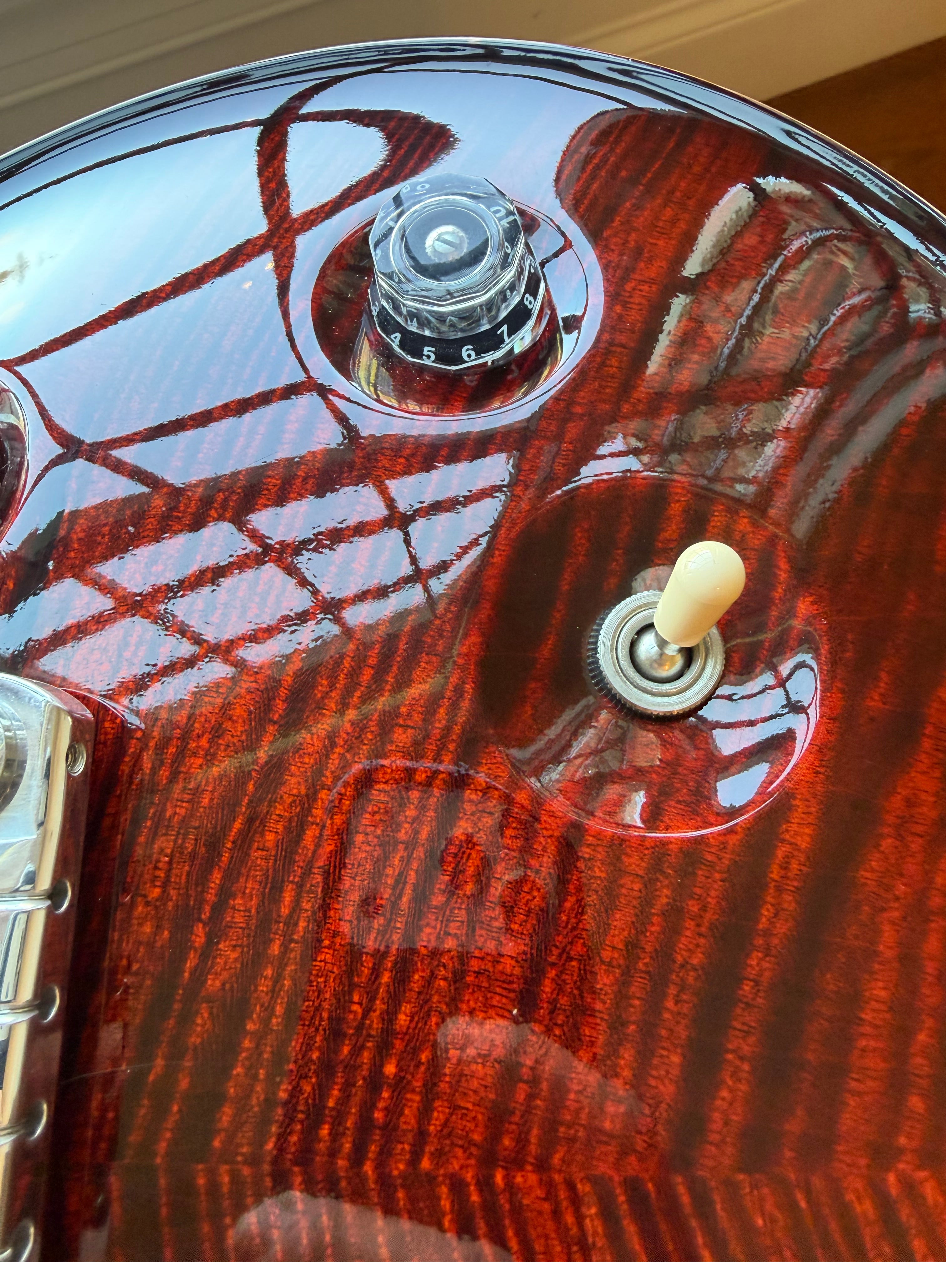 2010 PRS MC-58 McCarty Flame Maple Artist Top - Fire Red Burst