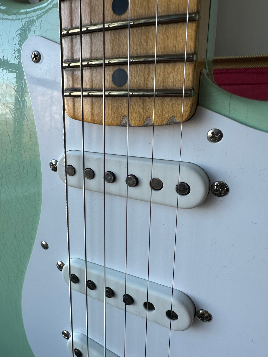 2025 Fender Custom Shop '54 Stratocaster B4 Fat LTD Relic CC - Super Faded Aged Surf Green - Image 4