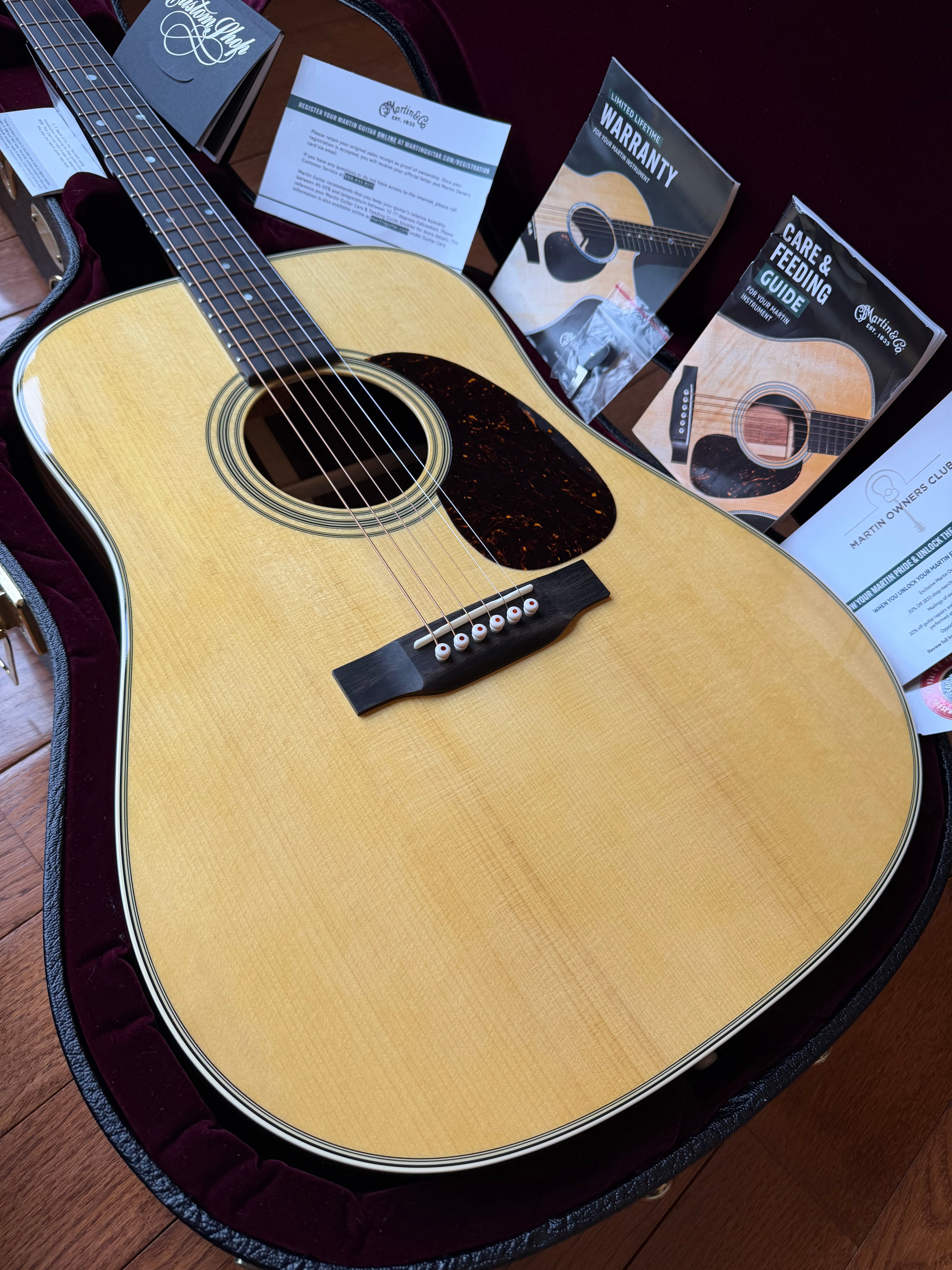2023 Martin Custom Shop D-28 Adirondack Spruce Top - Natural - Image 1