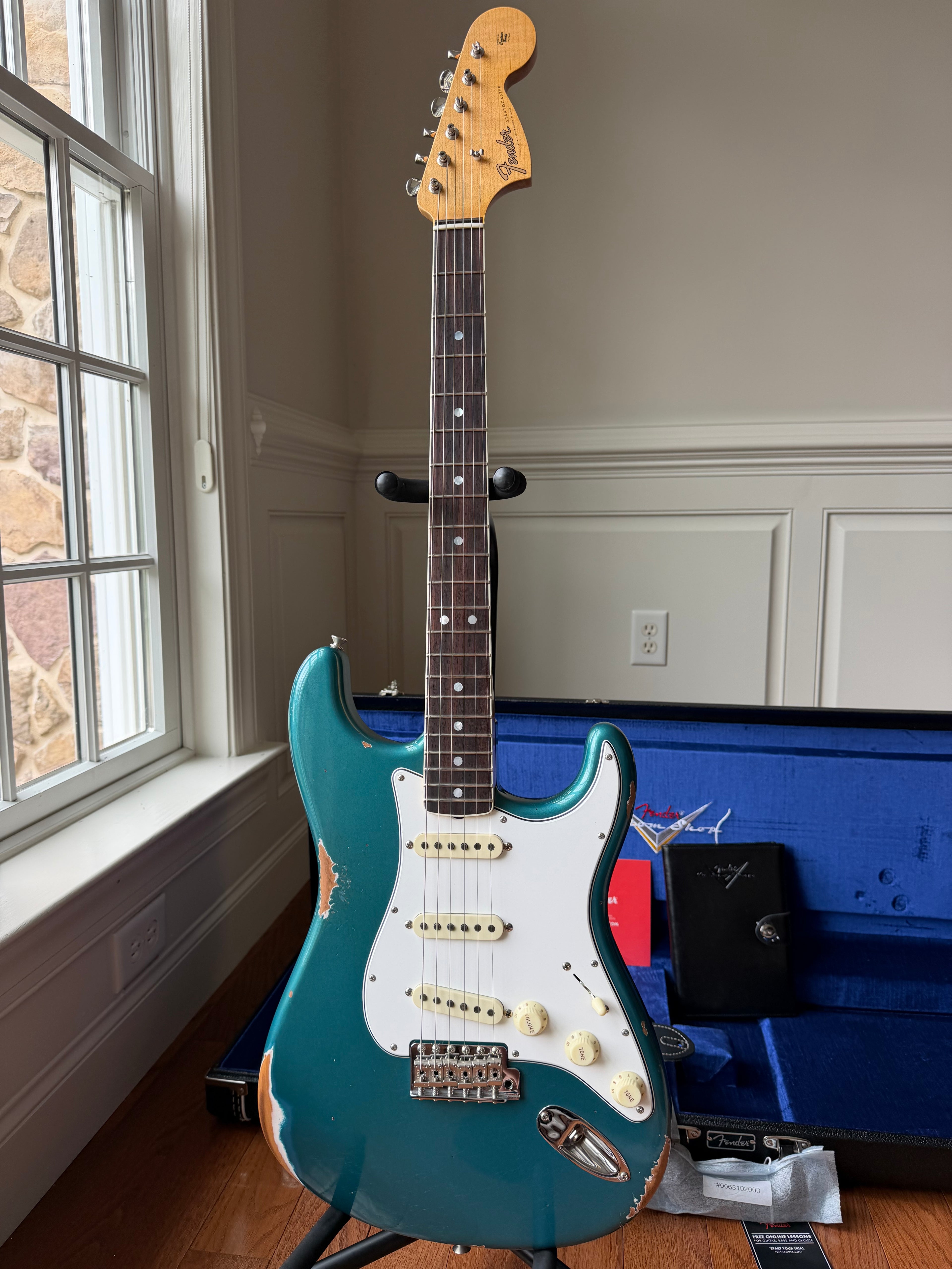 2024 Fender Custom Shop ‘67 Stratocaster Channel Bound Neck Relic - Aged Ocean Turquoise