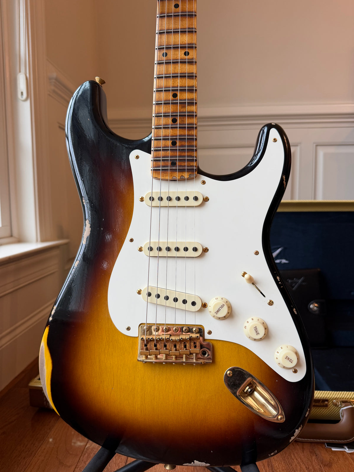2025 Fender Custom Shop ‘57 Stratocaster S23 Gold Hardware Relic LTD - Faded Aged 2 Color Sunburst