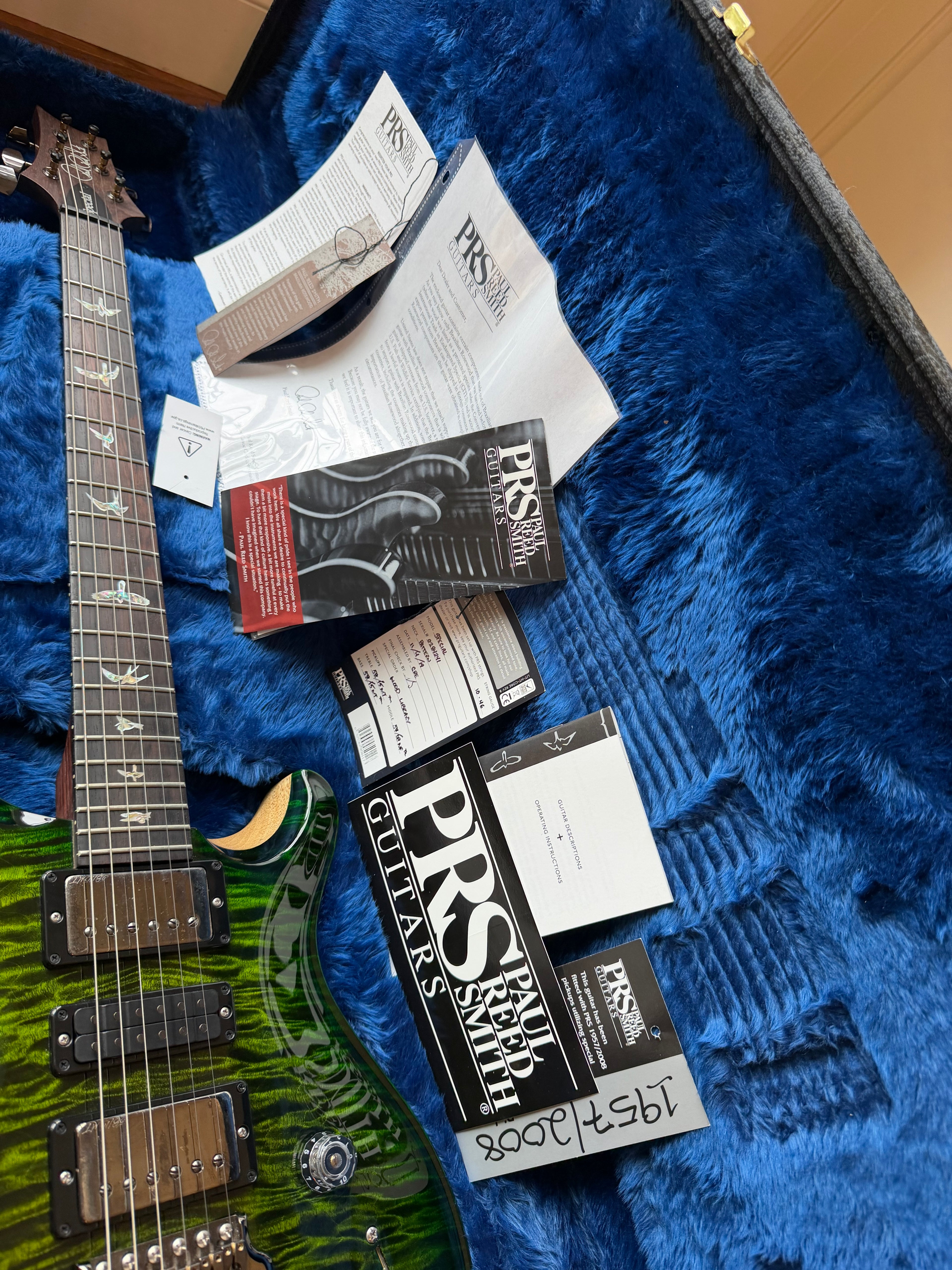 2019 PRS Special Semi-Hollow Wood Library Brazilian Korina - Jade Green Smokeburst