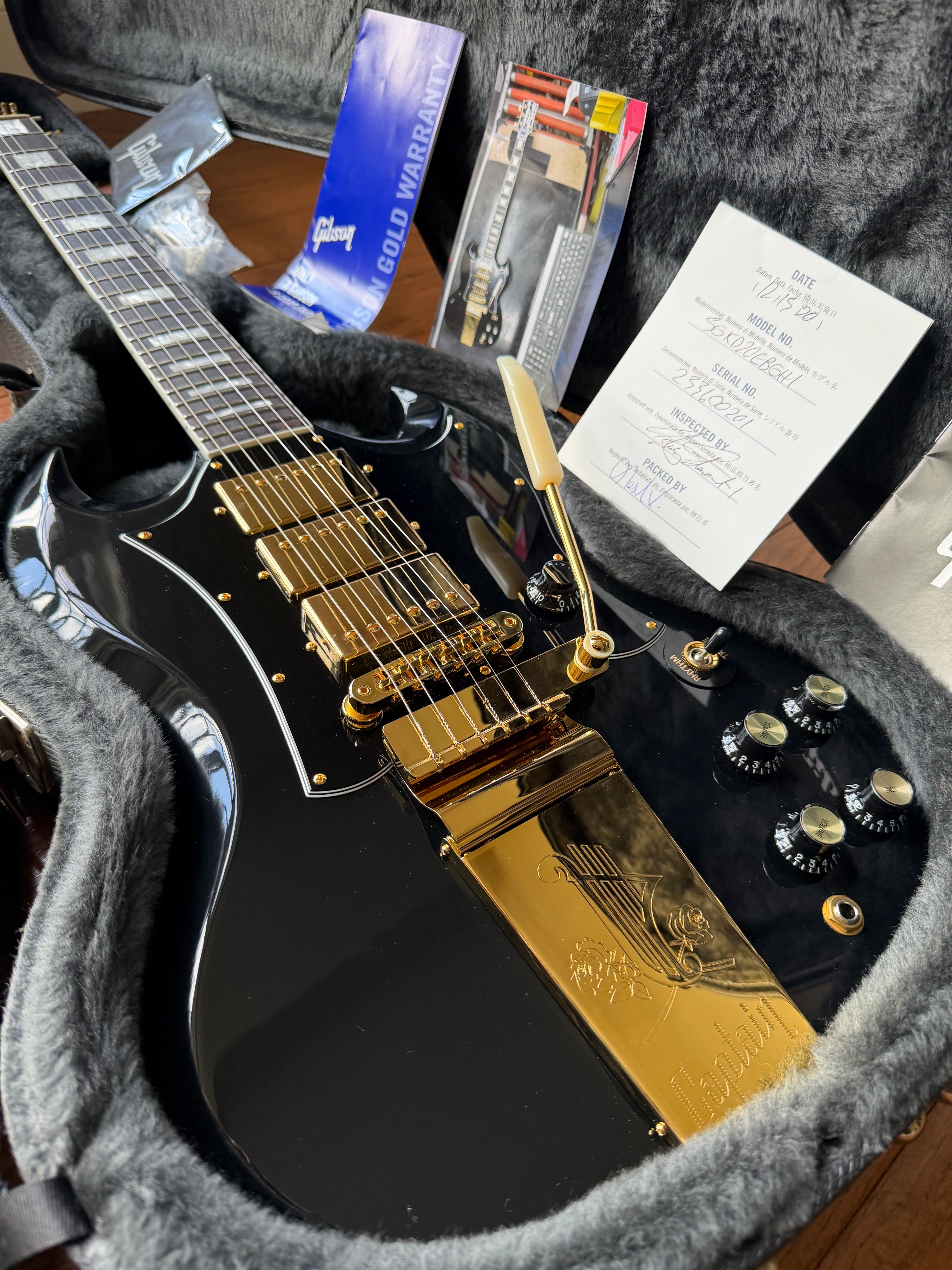 2020 Gibson Kirk Douglas SG Custom - Ebony Black