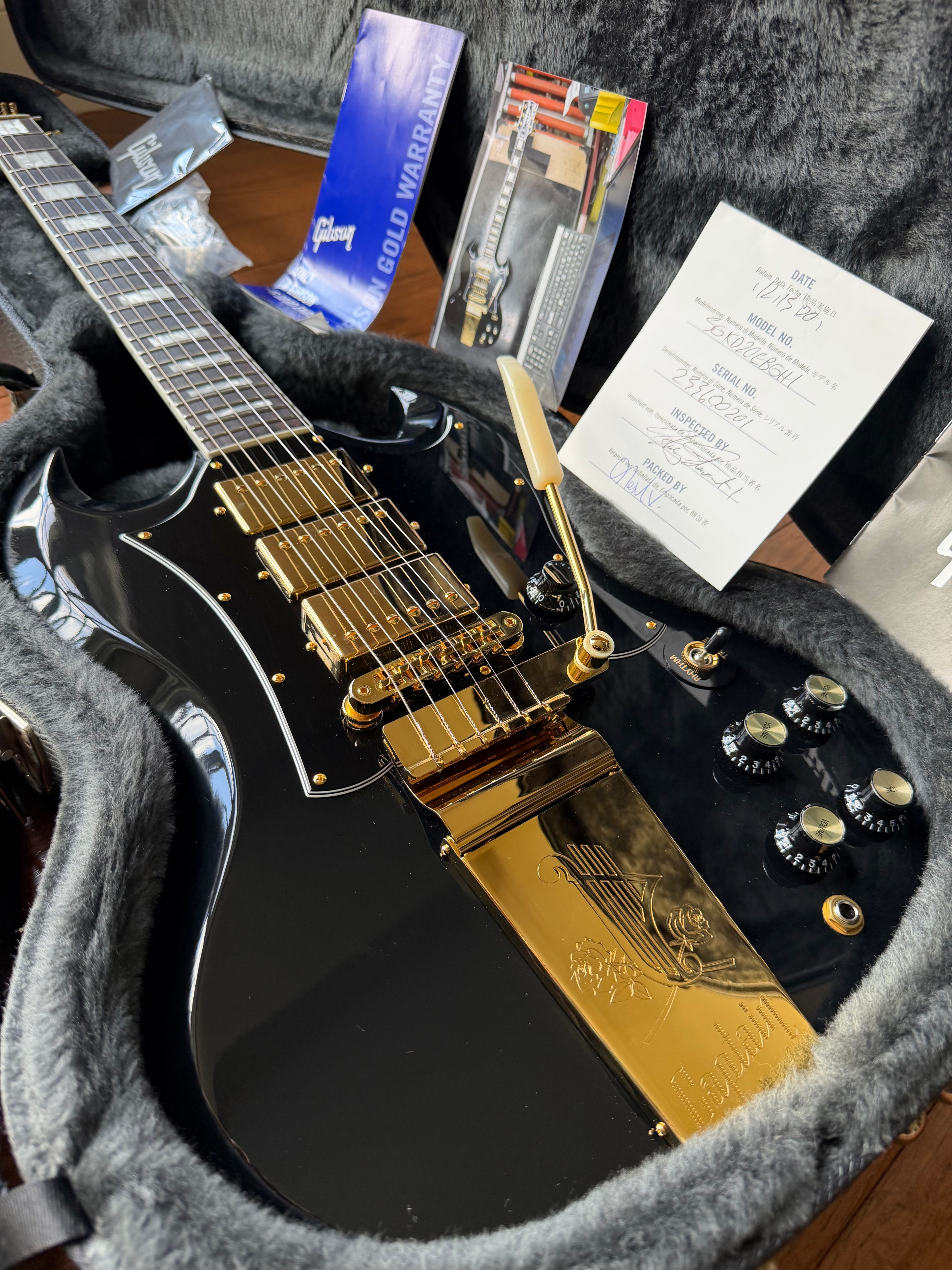 2020 Gibson Kirk Douglas SG Custom - Ebony Black
