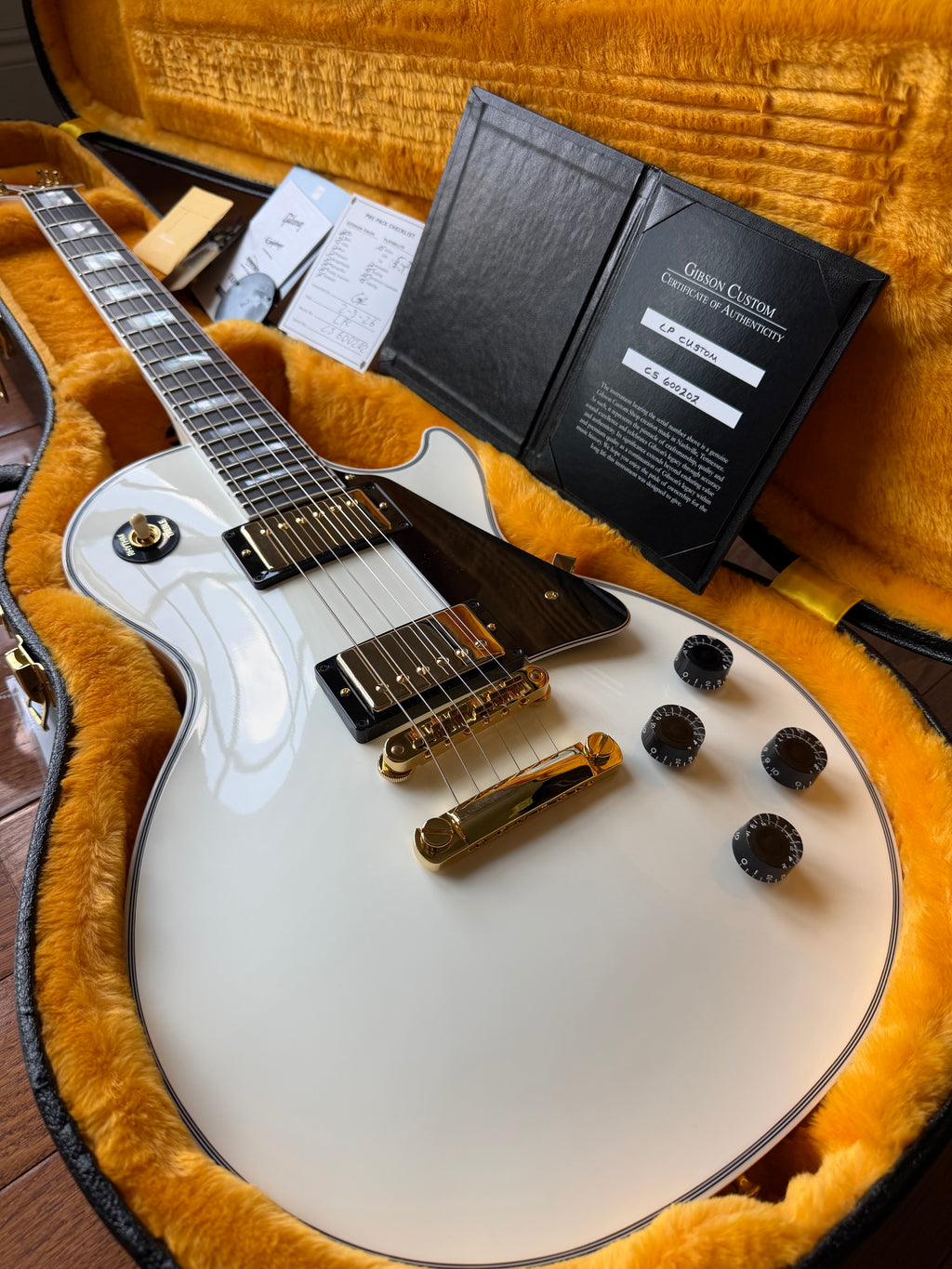 2026 Gibson Custom Shop Les Paul Custom Ebony Fretboard - Alpine White