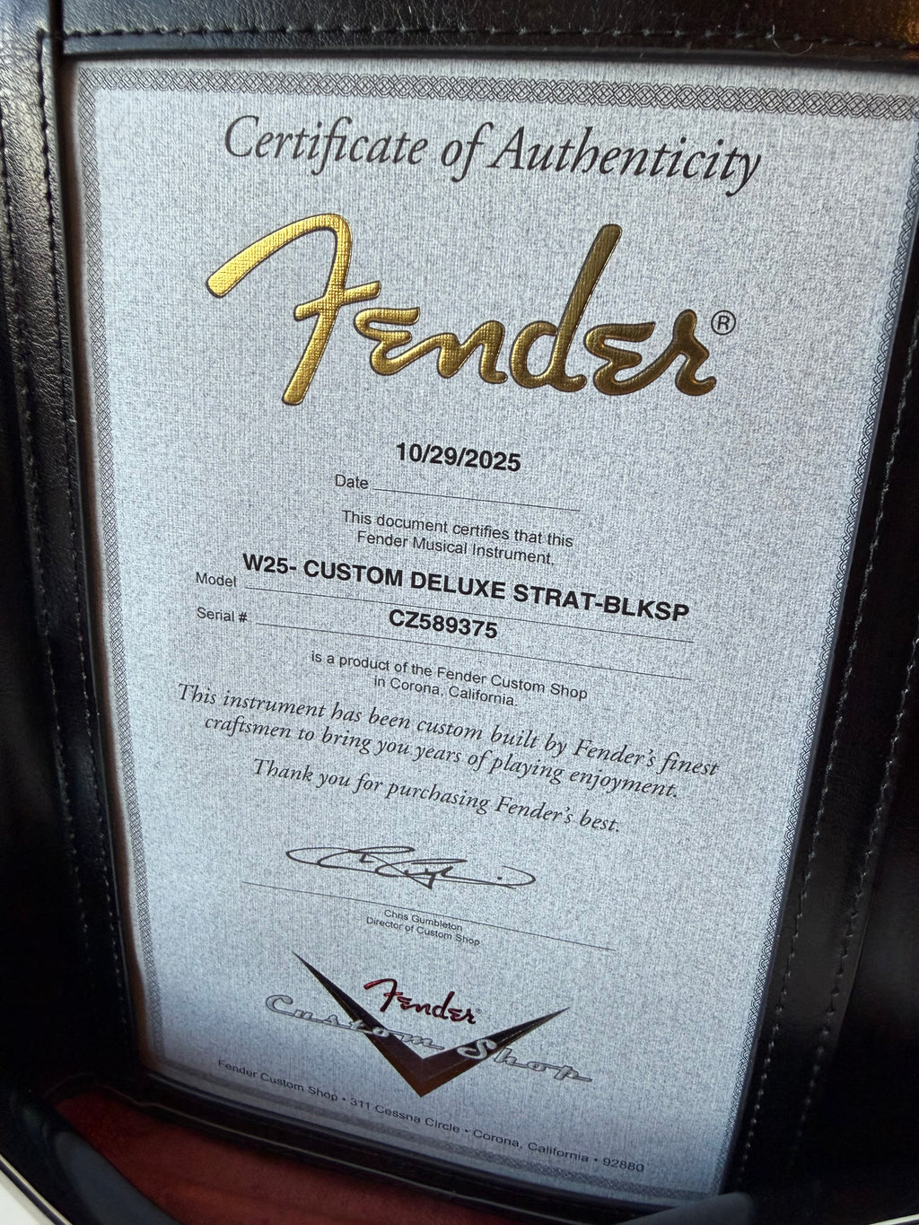 2025 Fender Custom Shop Stratocaster Limited Edition Custom Deluxe W25 NOS - Black Sparkle - Image 19