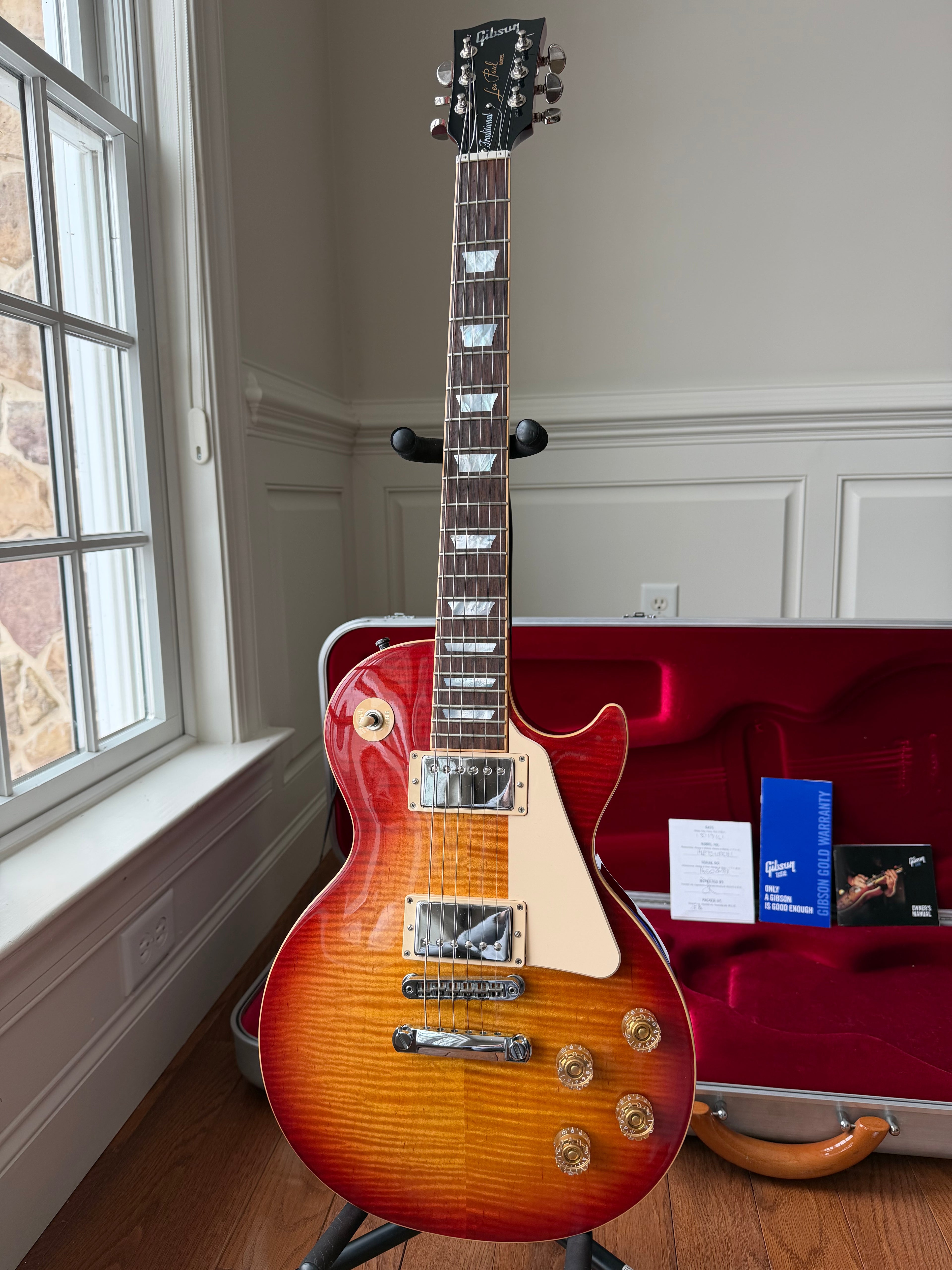 2016 Gibson Les Paul Traditional HP High Performance - Cherry Sunburst - Image 3