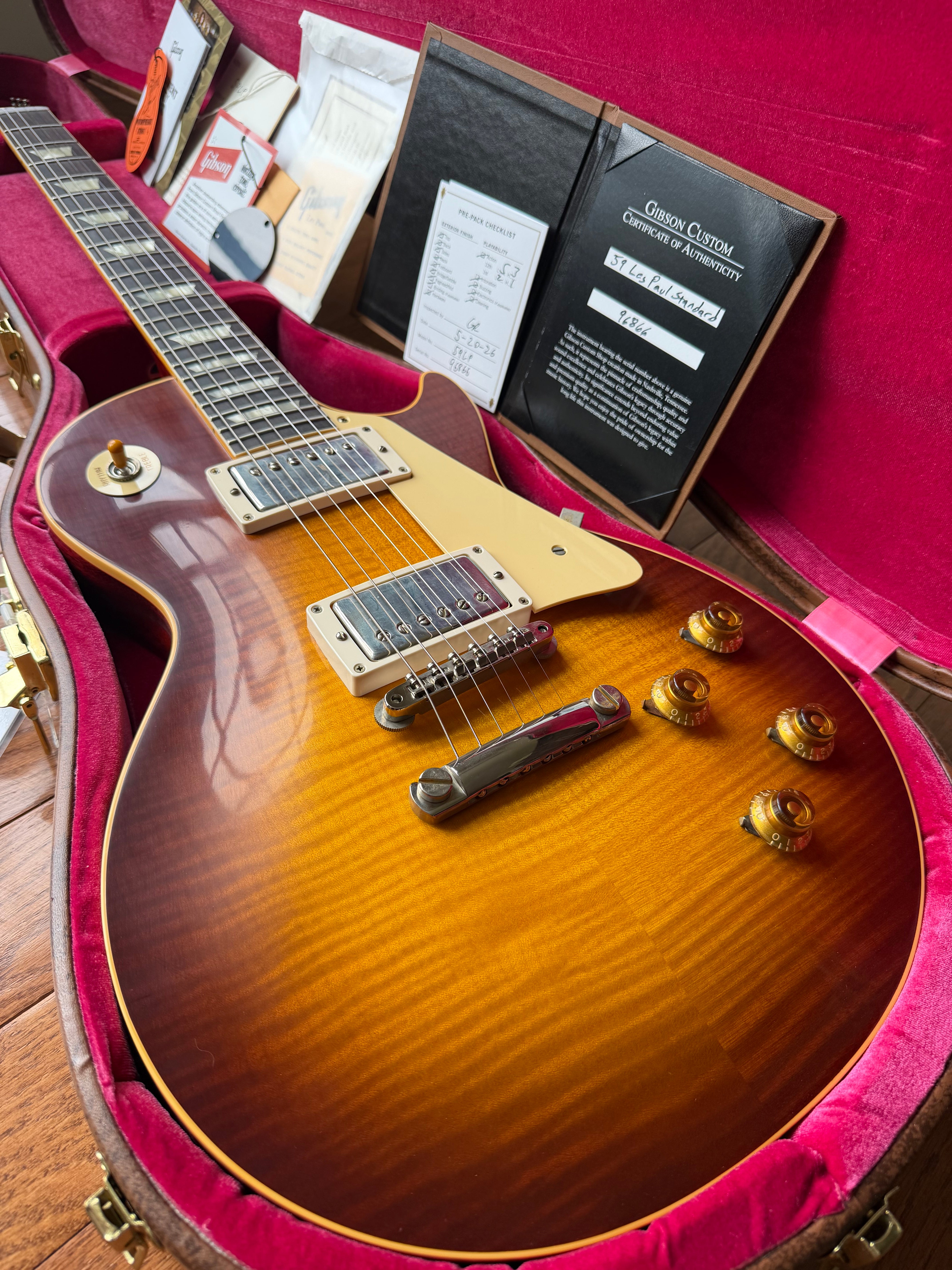 2026 Gibson Custom Shop Les Paul Standard ‘59 Reissue R9 VOS - Iced Tea Burst