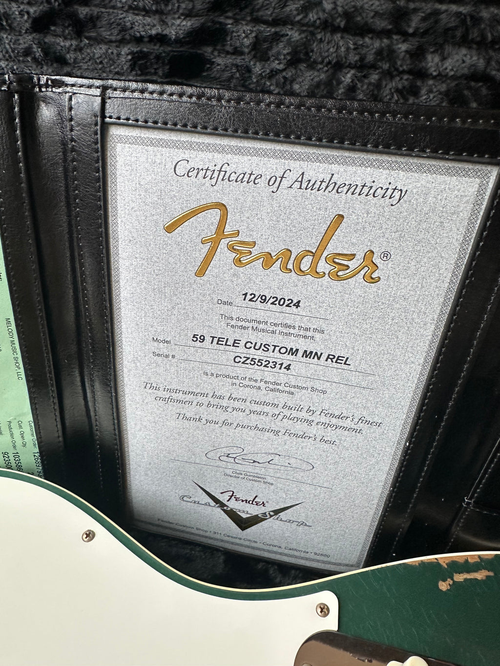 2024 Fender Custom Shop '59 Telecaster Custom Relic - Aged Sherwood Green Metallic - Image 18