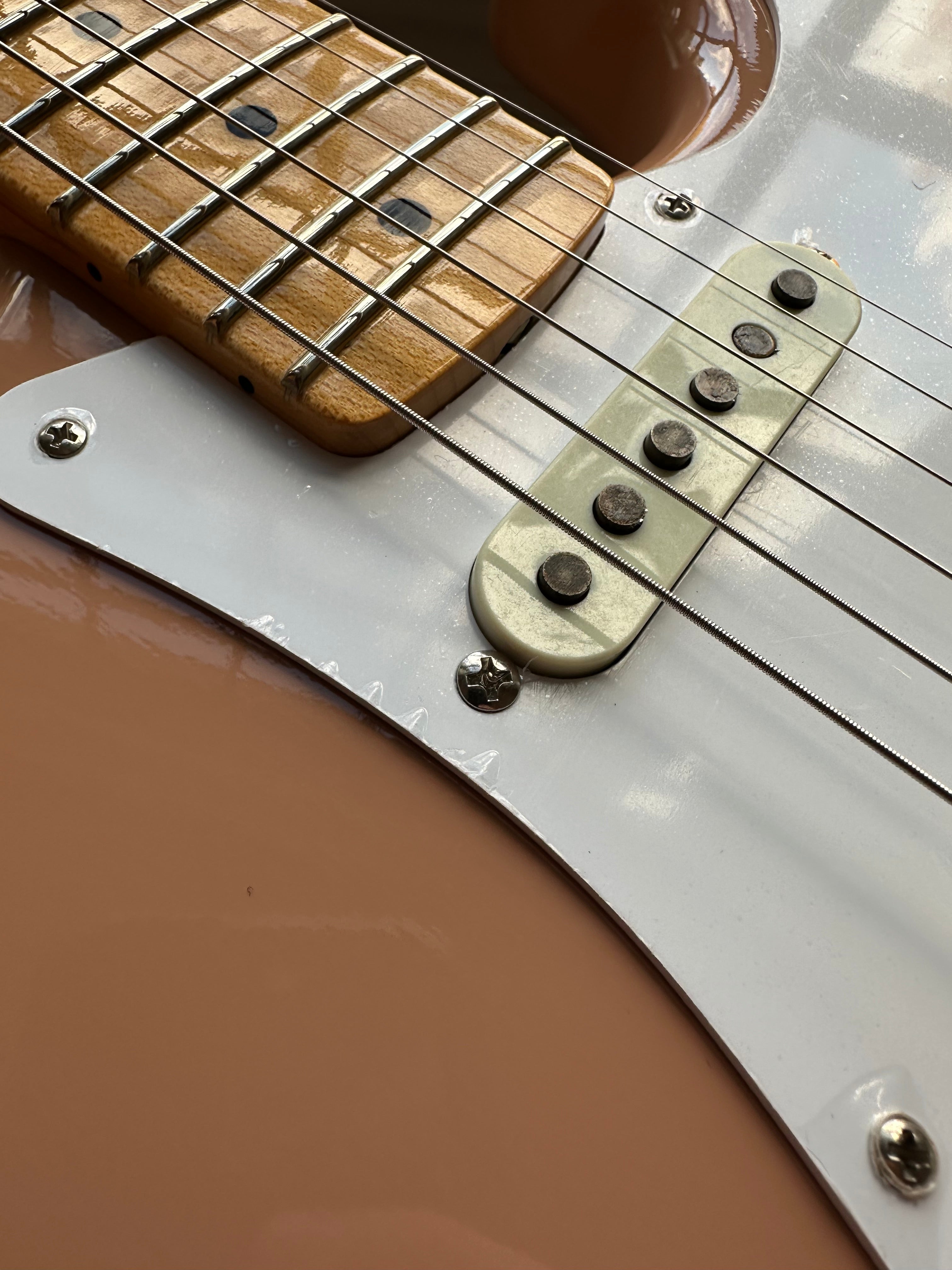 2025 Fender Custom Shop '57 Stratocaster TCP Time Capsule Maple- Dirty Shell Pink - Image 12